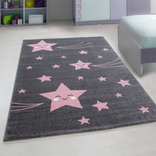 Kids Star Night Pink Rug